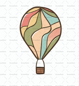 Verspielter Heißluftballon